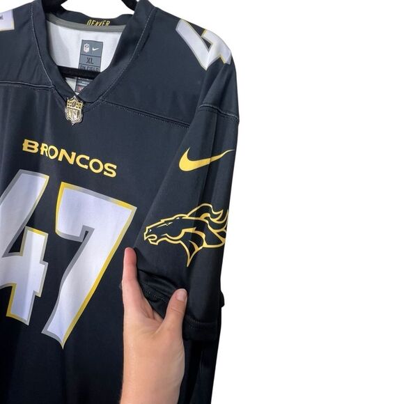 Josey Jewell #47 Denver Broncos Gray on field NFL Stitched Jersey Mens XL iowa - Picture 3 of 12